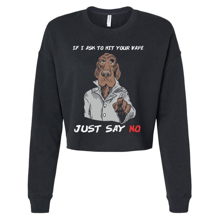 If I Ask To Hit Your Vape Just Say No Cropped Pullover Crew