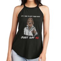If I Ask To Hit Your Vape Just Say No Women's Perfect Tri Rocker Tank