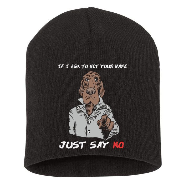 If I Ask To Hit Your Vape Just Say No Short Acrylic Beanie