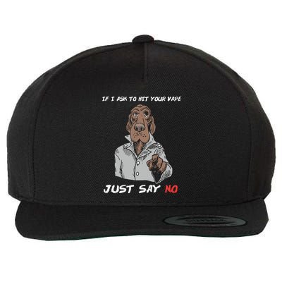 If I Ask To Hit Your Vape Just Say No Wool Snapback Cap