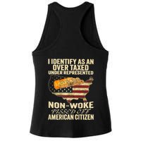 I Identify As An Over Taxed Under (On Back) Ladies PosiCharge Tri-Blend Wicking Tank