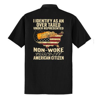 I Identify As An Over Taxed Under (On Back) Dry Zone Grid Polo