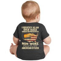 I Identify As An Over Taxed Under (On Back) Baby Bodysuit