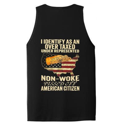 I Identify As An Over Taxed Under (On Back) PosiCharge Competitor Tank