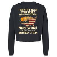 I Identify As An Over Taxed Under (On Back) Cropped Pullover Crew