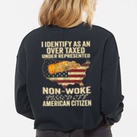 I Identify As An Over Taxed Under (On Back) Cropped Pullover Crew