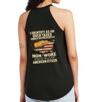 I Identify As An Over Taxed Under (On Back) Women's Perfect Tri Rocker Tank