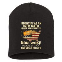 I Identify As An Over Taxed Under (On Back) Short Acrylic Beanie