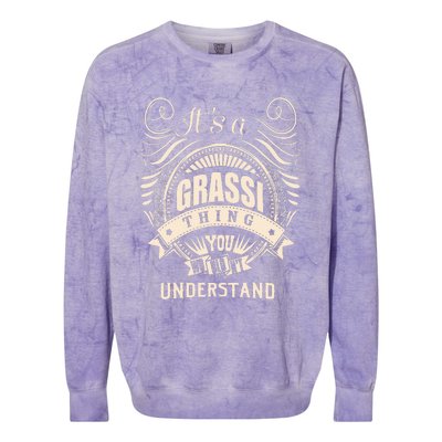 It Is A Grassi Thing Gifts Colorblast Crewneck Sweatshirt