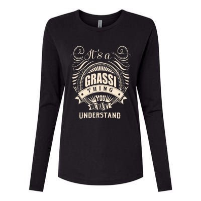 It Is A Grassi Thing Gifts Womens Cotton Relaxed Long Sleeve T-Shirt