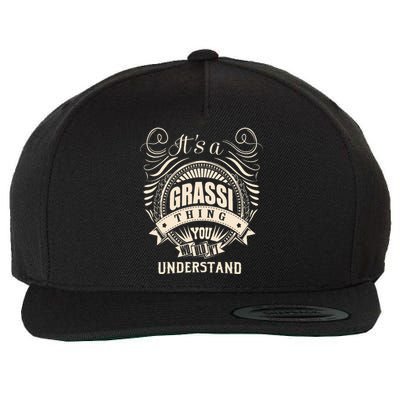 It Is A Grassi Thing Gifts Wool Snapback Cap