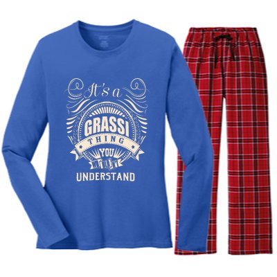 It Is A Grassi Thing Gifts Women's Long Sleeve Flannel Pajama Set 