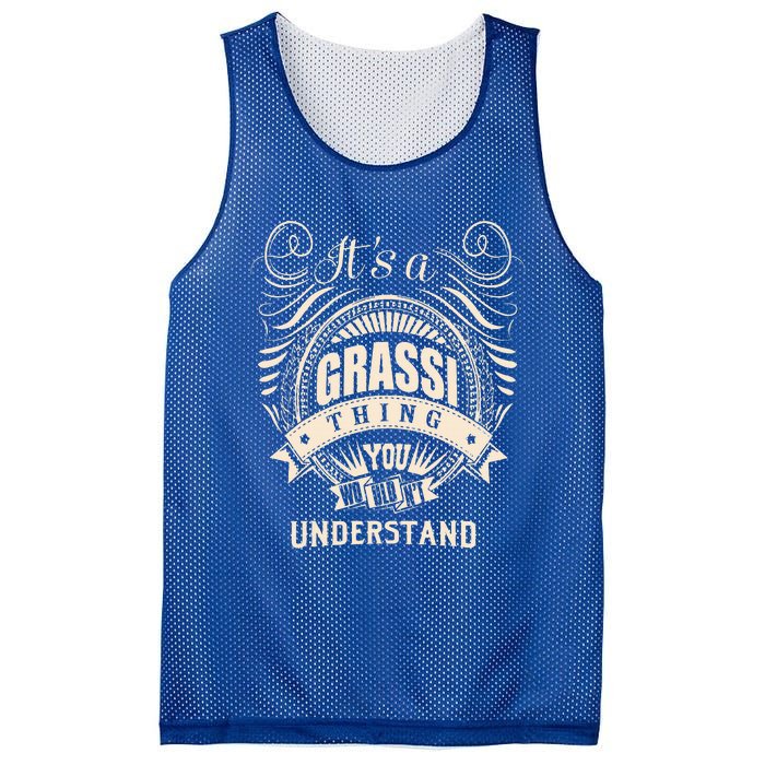 It Is A Grassi Thing Gifts Mesh Reversible Basketball Jersey Tank