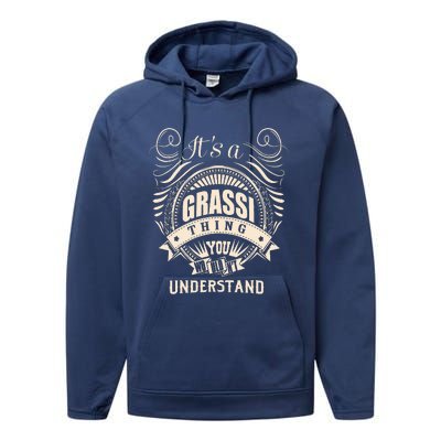 It Is A Grassi Thing Gifts Performance Fleece Hoodie