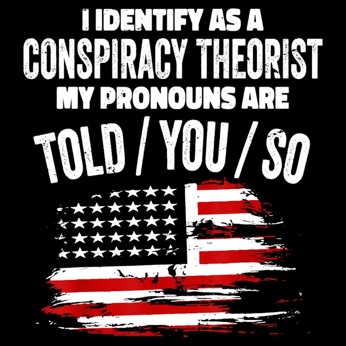 I Identify As A Conspiracy Theorist Pronouns Are Told You So Cropped Pullover Crew