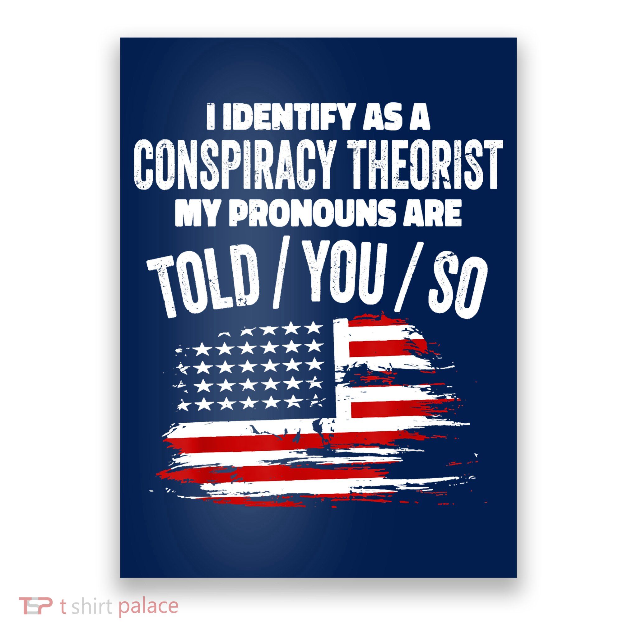 I Identify As A Conspiracy Theorist Pronouns Are Told You So Poster