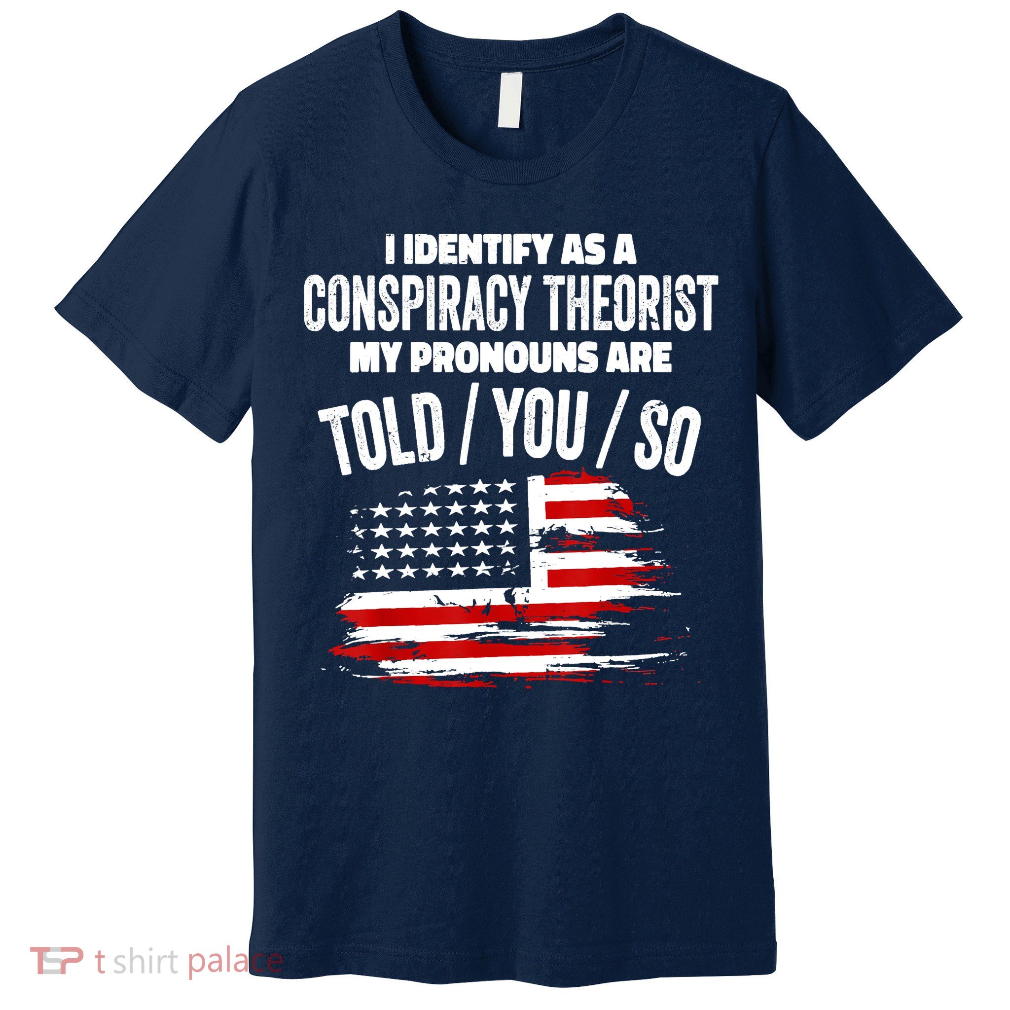 I Identify As A Conspiracy Theorist Pronouns Are Told You So Premium T-Shirt