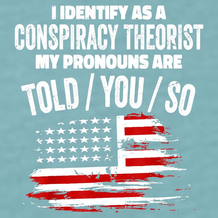 I Identify As A Conspiracy Theorist Pronouns Are Told You So Sueded Cloud Jersey T-Shirt