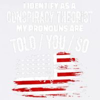 I Identify As A Conspiracy Theorist Pronouns Are Told You So Garment-Dyed Sweatshirt