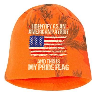 I Identify As An American Patriot This Is My Pride Flag Kati - Camo Knit Beanie