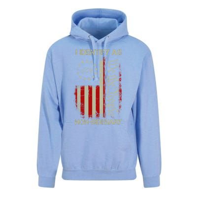 I Identify As Non Bidenary Anti Biden American Us Flag Unisex Surf Hoodie