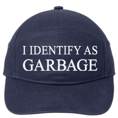 I Identify As Garbage Trump 2024 Funny Political 7-Panel Snapback Hat