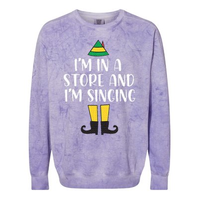 I'm in a store and I'm singing Christmas Buddy Elf Colorblast Crewneck Sweatshirt