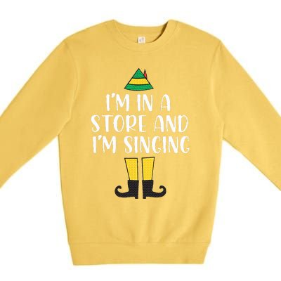 I'm in a store and I'm singing Christmas Buddy Elf Premium Crewneck Sweatshirt