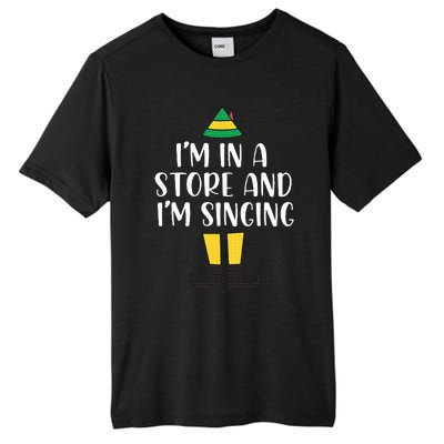 I'm in a store and I'm singing Christmas Buddy Elf Tall Fusion ChromaSoft Performance T-Shirt