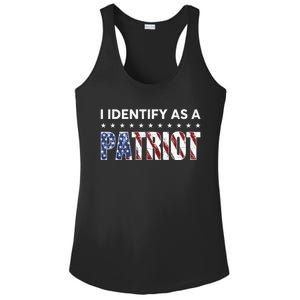 I Identify As A Patriot American Flag Patriotism Patriotic Ladies PosiCharge Competitor Racerback Tank