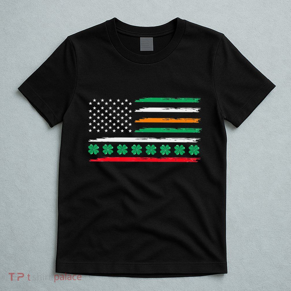 Irish Italian American Flag Ireland Italy USA Pride Heritage T-Shirt