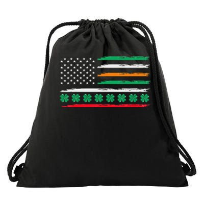 Irish Italian American Flag Ireland Italy USA Pride Heritage Drawstring Bag