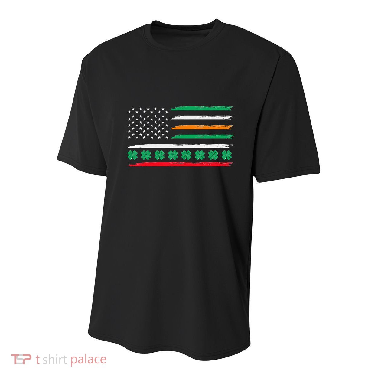 Irish Italian American Flag Ireland Italy USA Pride Heritage Youth Performance Sprint T-Shirt