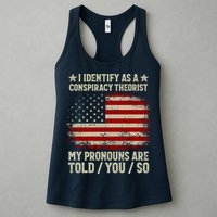 I Identify As A Conspiracy Theorist Pronouns Are Told You So Womens Tank Top