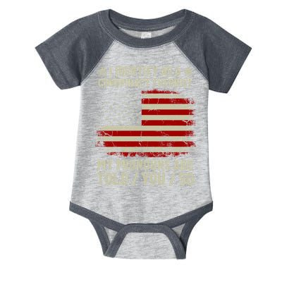 I Identify As A Conspiracy Theorist Pronouns Are Told You So Infant Baby Jersey Bodysuit