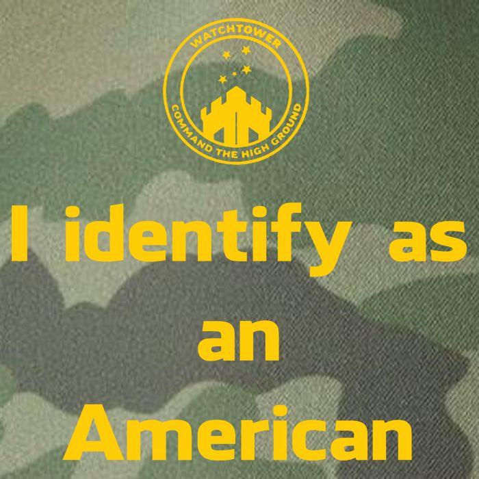 I Identify As An American Watchtower Command The High Ground Legacy Tie Dye Trucker Hat