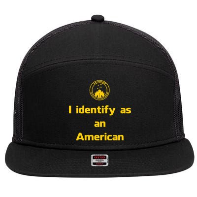 I Identify As An American Watchtower Command The High Ground 7 Panel Mesh Trucker Snapback Hat