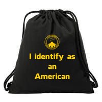 I Identify As An American Watchtower Command The High Ground Drawstring Bag