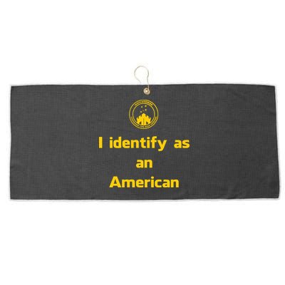 I Identify As An American Watchtower Command The High Ground Large Microfiber Waffle Golf Towel
