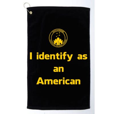 I Identify As An American Watchtower Command The High Ground Golf Towel
