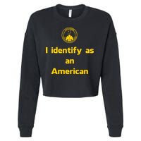 I Identify As An American Watchtower Command The High Ground Cropped Pullover Crew
