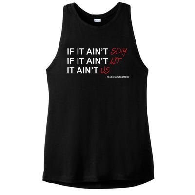 If It Aint Sexy If It Aint Lit It Aint Us Ladies PosiCharge Tri-Blend Wicking Tank