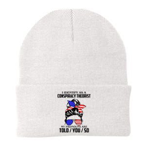 I Identify As A Conspiracy Theorist Pronouns Are Told You So Knit Cap Winter Beanie