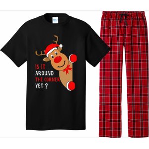 Is It Around The Corner Yet Christmas Funny Reindeer Lover Pajama Set