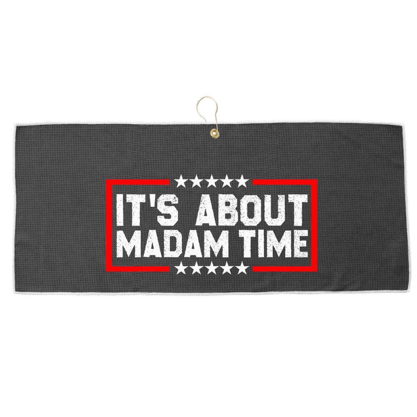 ItS Is About Madam Time Large Microfiber Waffle Golf Towel