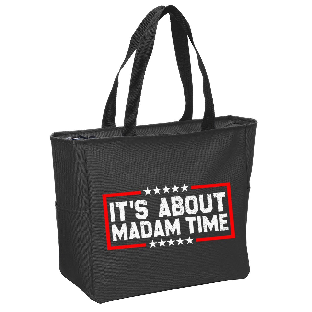 ItS Is About Madam Time Zip Tote Bag