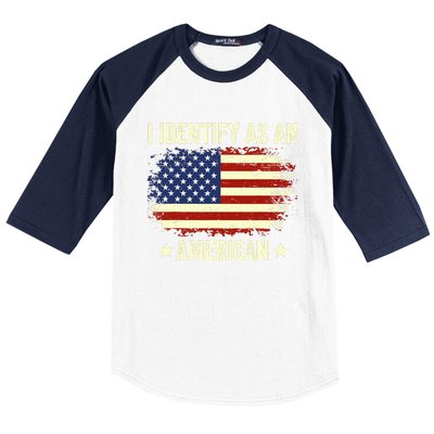 I Identify As An American Proud American Baseball Sleeve Shirt