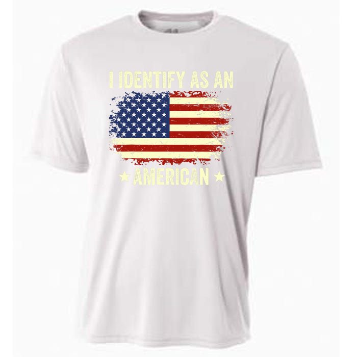 I Identify As An American Proud American Cooling Performance Crew T-Shirt