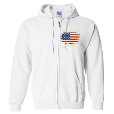 I Identify As An American Proud American Full Zip Hoodie