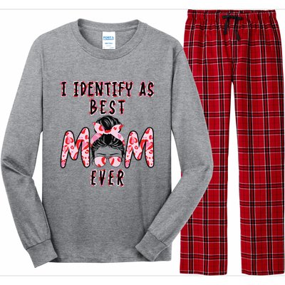 I identify as Best Mom Ever Gift for wo Mothers Day Long Sleeve Pajama Set